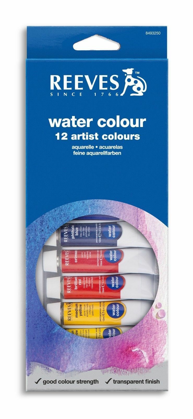 Reeves Water Colour Artists Paint Tube Sets - 12x10ml 836379 ###