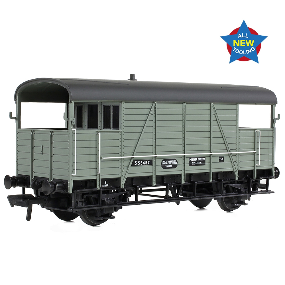 Bachmann 38-917 SE&CR 25T \'Dance Hall\' Brake Van BR Grey (Early) 1:76/OO