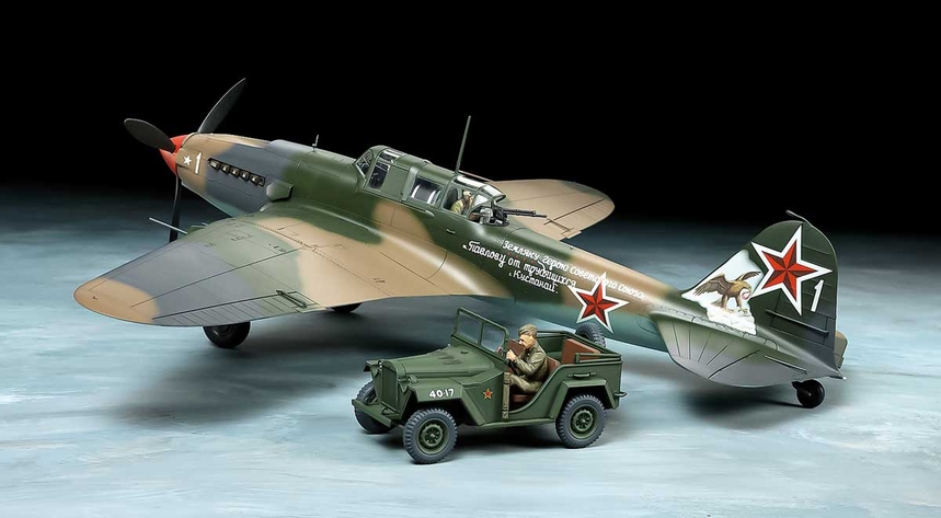 Tamiya 25212 Ilyushin Il-2 Shturmovik W/Gaz 67B Set 1:48 Model Kits