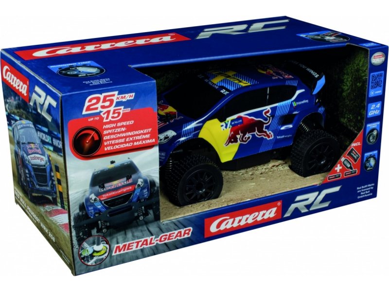 370182021 Red Bull Peugeot WRX 208 Rallycross, (Digitally Proportional) RC Car with Battery and Charger, Time