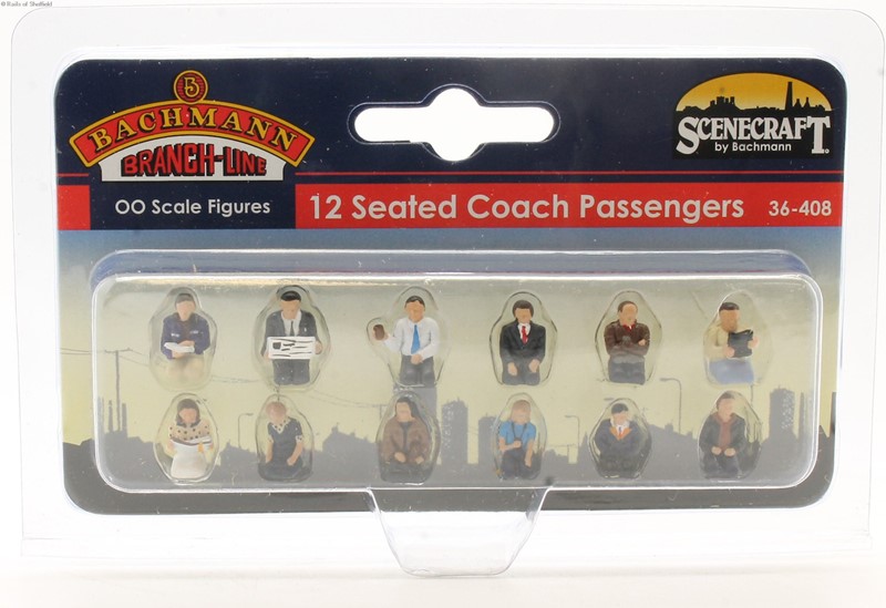 Bachmann 36-408 OO Scale People - Twelve Seated Coach Passengers