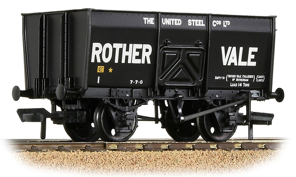 Bachmann 37-428 16T Steel Slope-Sided Mineral Wagon Rother Vale Black