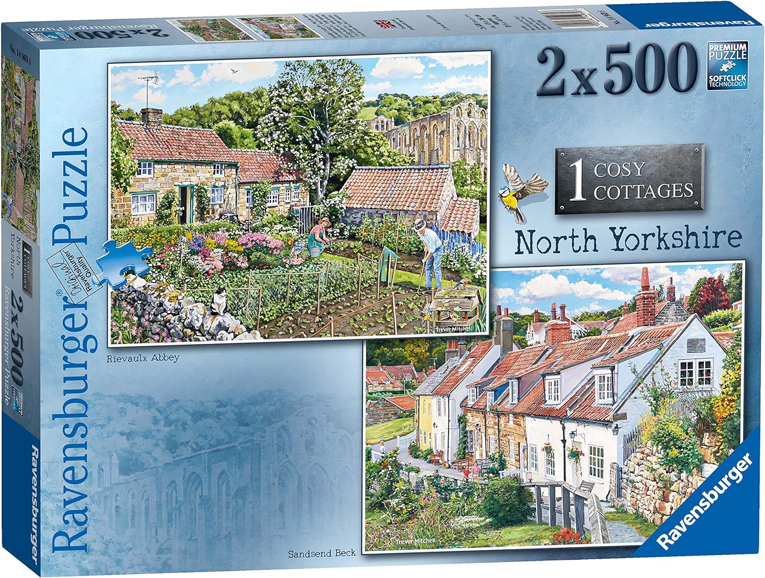 Ravensburger 2x500 Piece Jigsaw Puzzles - Cozy Cottages - North Yorkshire - 149698