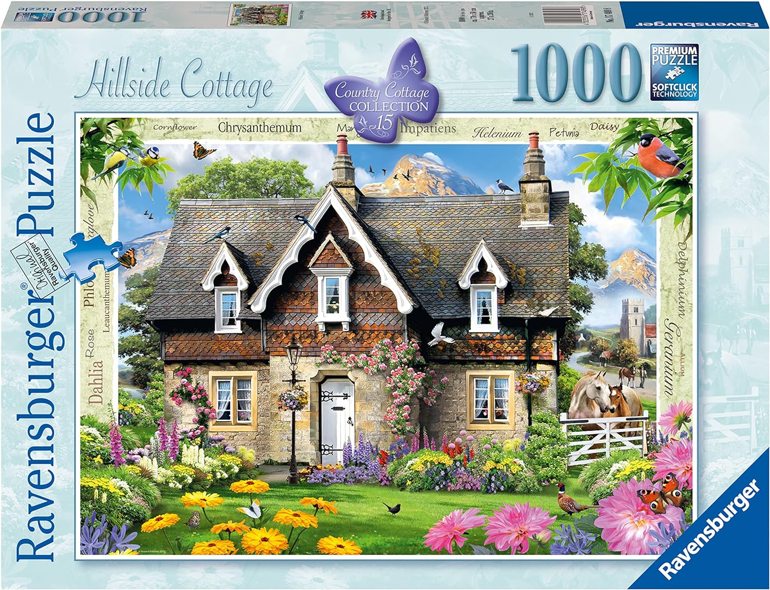 Ravensburger 1000 Piece Jigsaw Puzzle - Country Cottage Collection - Hillside Cottage - 174898