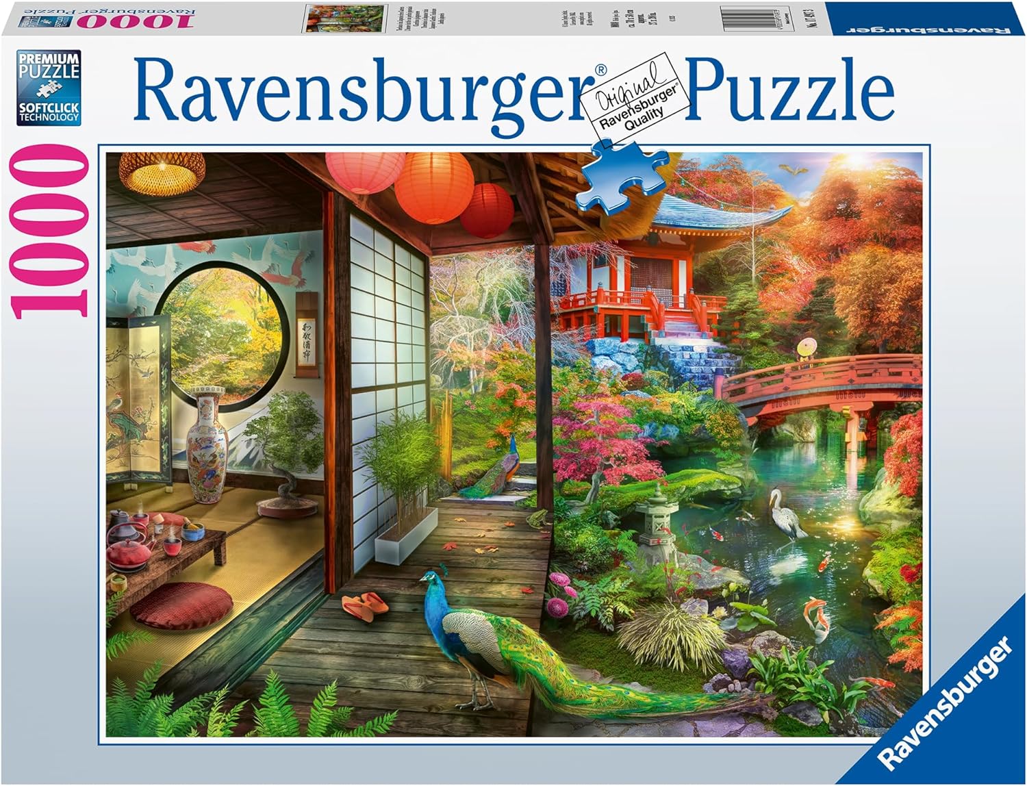 Ravensburger 1000 Piece Jigsaw Puzzle - Japanese Garden Teahouse Kyoto - 174973