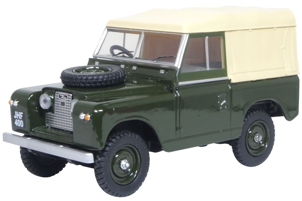 Pre-Order Oxford 43LR2S008 Land Rover Series II SWB Canvas Bronze Green 1:43 (Estimated Release Q1/2025)