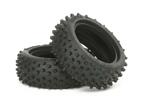 Tamiya 53088 4wd Square Spike Front Tyres (Replaces 53092)