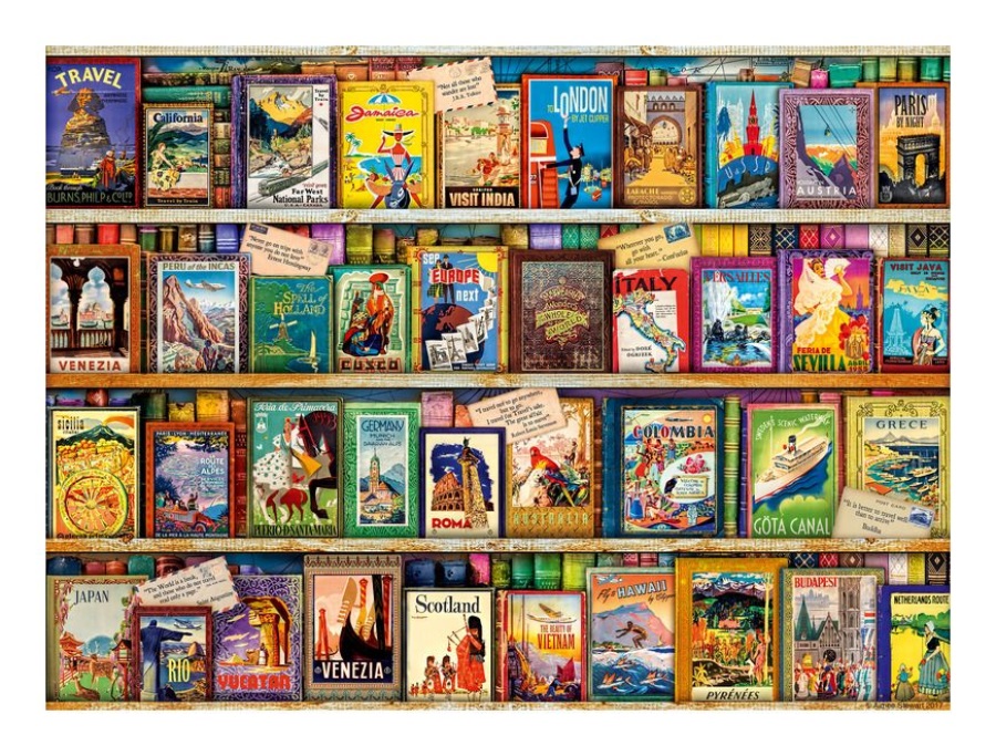 Ravensburger 500 Piece Jigsaw Puzzle - Vintage Travel - Aimee Stewart - 12000508