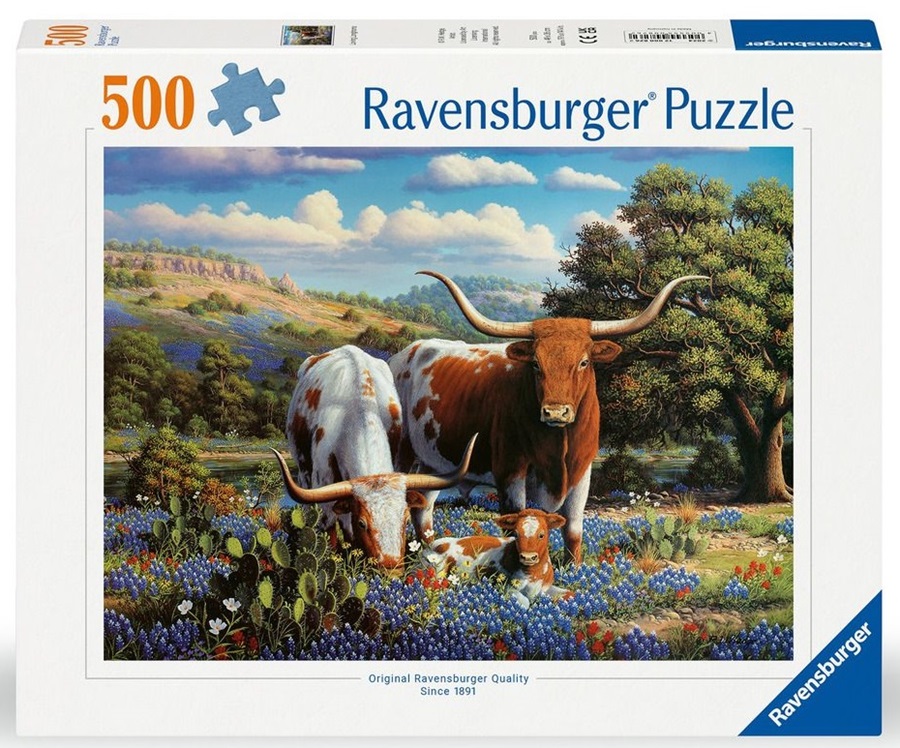 Ravensburger 500 Piece Jigsaw Puzzle - Loving Longhorns - 12000826