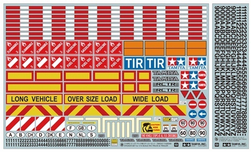 Tamiya 56534 1/14 Tractor Truck / Trailer Sticker