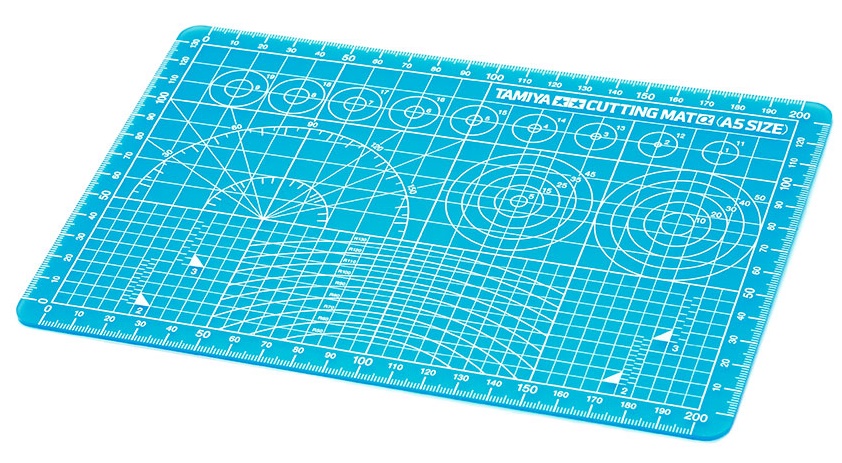 Tamiya 74142 Tamiya Cutting Mat A (A5 Size/Blue)