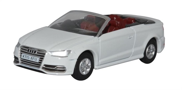 Oxford 76S3001 2 Audi S3 Cabriolet Glacier White 1:Oxford 76 Scale Model