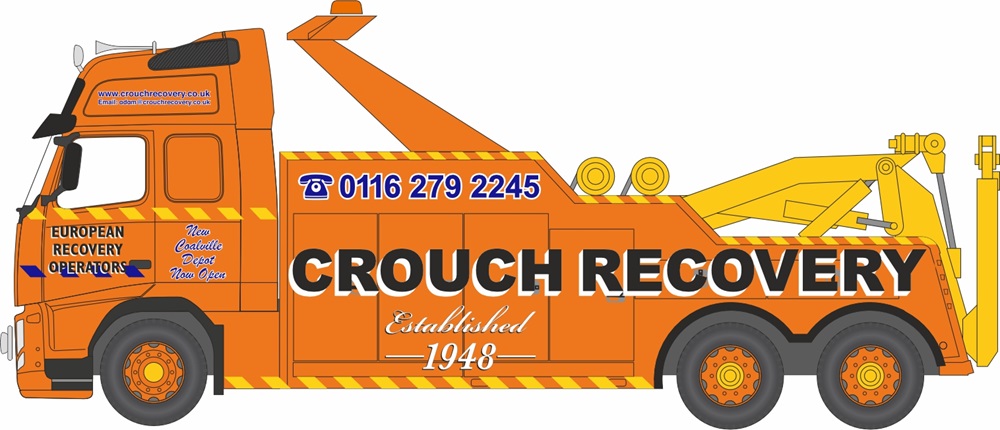 Pre-Order Oxford 76VOL09REC Volvo Boniface Recovery Truck Crouch Recovery 1:76 (Estimated Release Q2/2025)