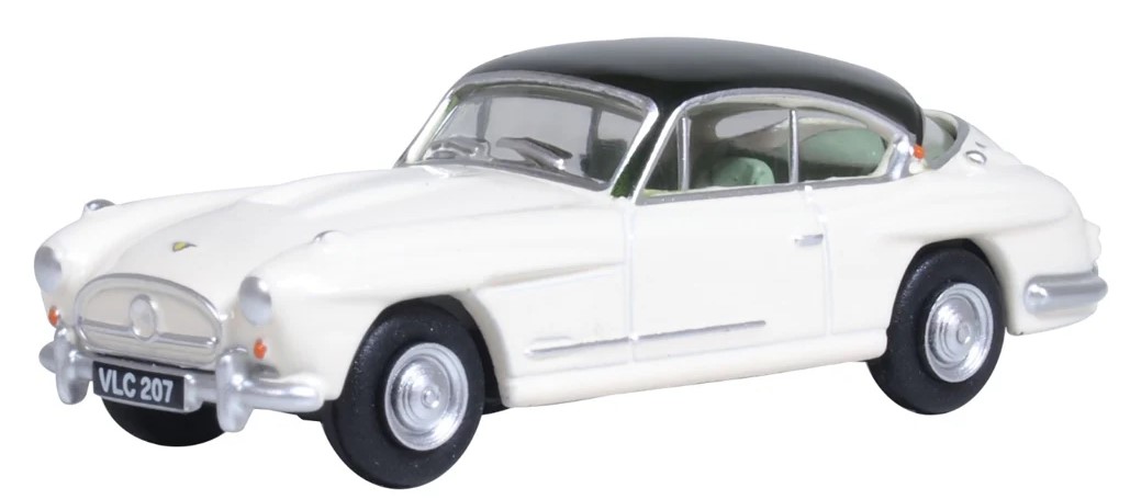 Oxford 76JEN006 Jensen 541R White/Connaught Green Interior 1:76