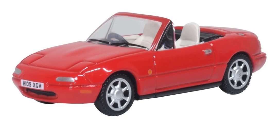 Oxford 76MAZ001 Mazda MX5 Mk1 (Open) Classic Red 1:76