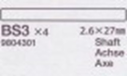 Tamiya 19804301 / 9804301 2.6x27mm Shaft For 58395