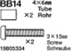 Tamiya 19805334 / 9805334 4x6mm Brass Pipe 3x15mm Screw 58470 - Holiday Buggy