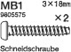 Tamiya 19805575 / 9805575 3x18mm Tapping Screw