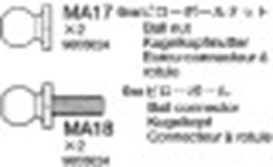 Tamiya 19805624 / 9805624 6mm Ball Connector & Ballnut (2)