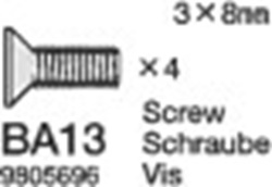 Tamiya 19805696 / 9805696 3x8mm Countersunk Head Screw