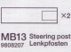 Tamiya 19808207 / 9808207 Steering Post (2) For 58430