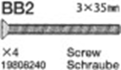Tamiya 19808240 / 9808240 3x35mm Hex Countersunk Screw 58431