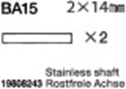 Tamiya 19808243 / 9808243 2x14mm Shaft (2) For 58431