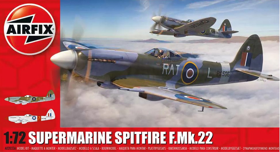 Airfix A02033A Supermarine Spitfire F.22 1:72 Scale Model Kit