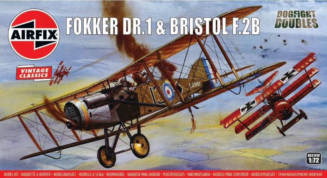 Airfix A02141V Fokker DR.1 & Bristol F.2B Dogfight Double 1:72 Scale ...