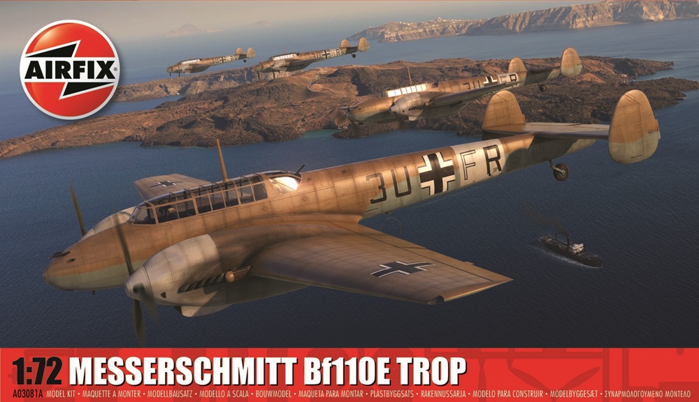 Airfix A03081A Messerschmitt Bf110E/E-2 TROP 1:72 Scale Model Kit