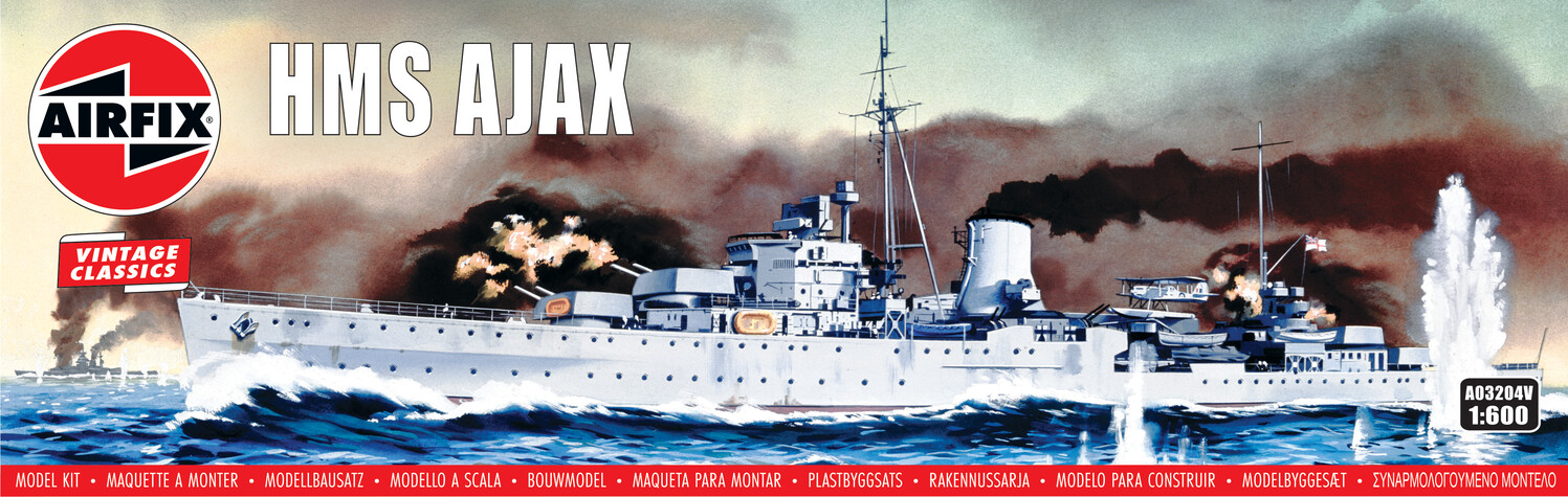 Pre-Order Airfix A03204V HMS Ajax 1:600 Scale (Estimated Release Sep 2024)