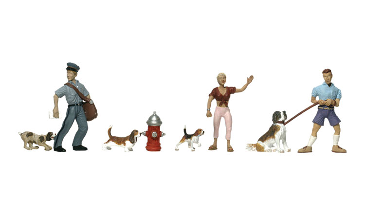 Woodland Scenics A1827 People And Pets - HO Scale People (Suit Hornby OO Sets)