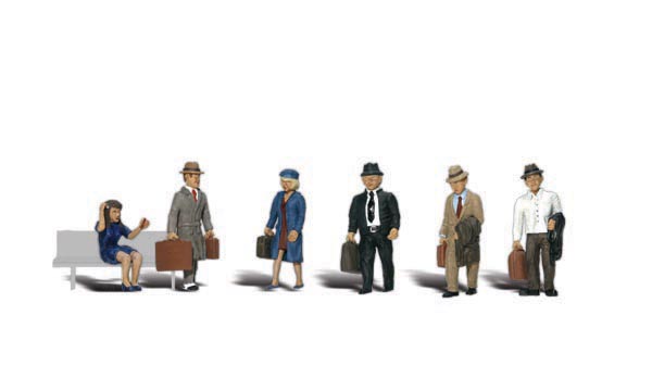 Woodland Scenics A1840 Travellers - HO Scale People (Suit Hornby OO Sets)
