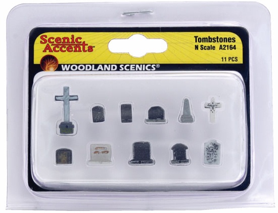 Woodland Scenics A2164 N SCALE Figures - Tombstones (N gauge)