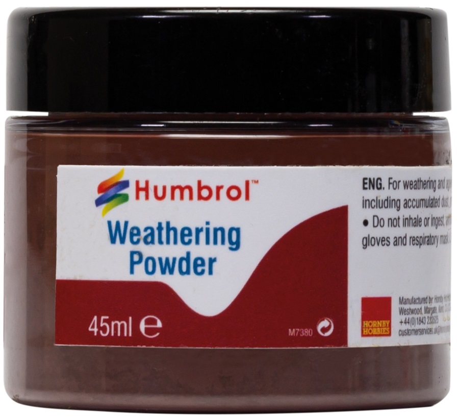 Humbrol AV0017 Weathering Powder 45ml - Dark Earth