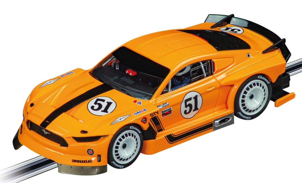 Carrera 20027788 Ford Mustang GTY No.51 Orange (Scalextric Compatible Car)