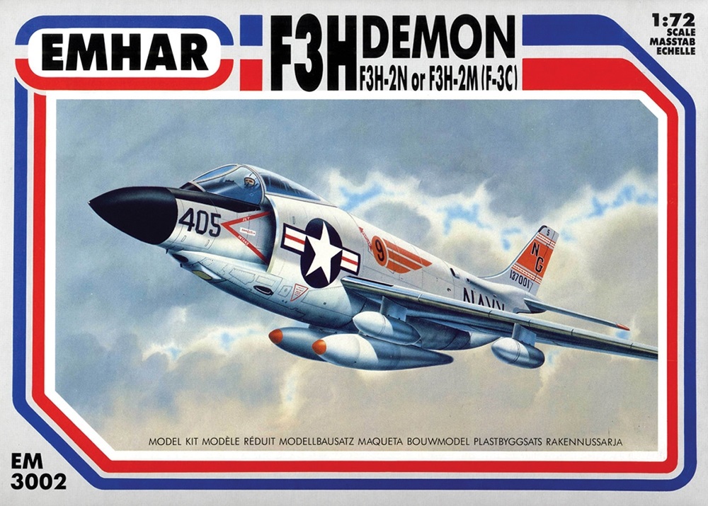Emhar EM3002 F3H 2M/2N Demon US Navy Jet 1:72 Model Kit