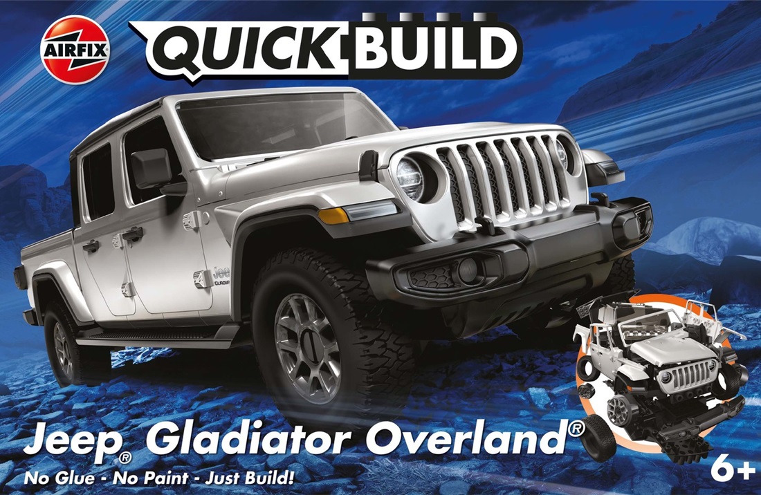 Airfix J6039 QUICKBUILD Jeep Gladiator (JT) Overland - Clip Together Brick Based Car Kit