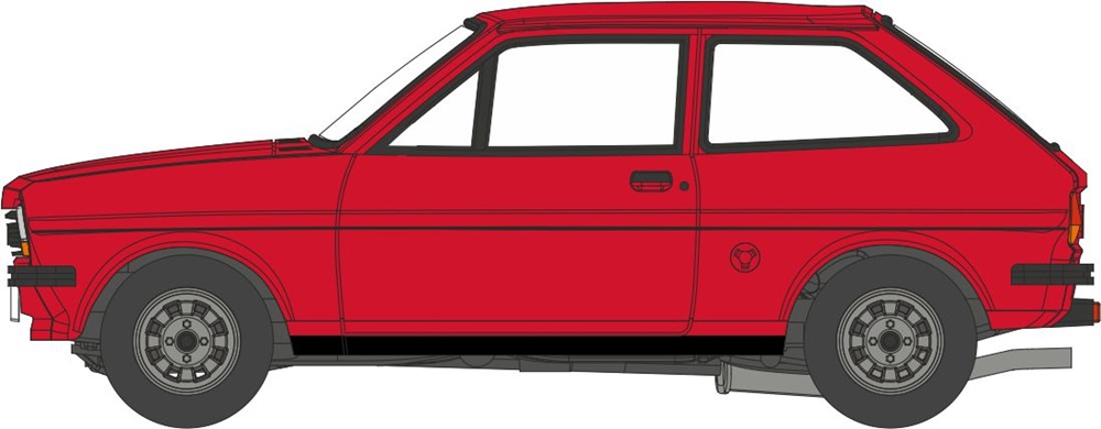 Pre-Order Oxford NFF001 Ford Fiesta Mk1 Venetian Red 1:148 (Estimated Release: Quarter 2/2024)