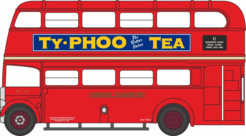 Pre-Order Oxford NRTL005 RTL Bus London Transport 1:148 (Estimated Release Q2/2025)