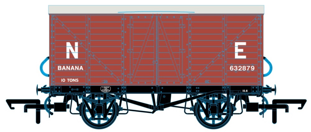 Pre-Order Oxford Rail OR76BAN001B GE Banana Van LNER (Pre 1937) 632879 1:76 (Estimated Release Q3/2025)