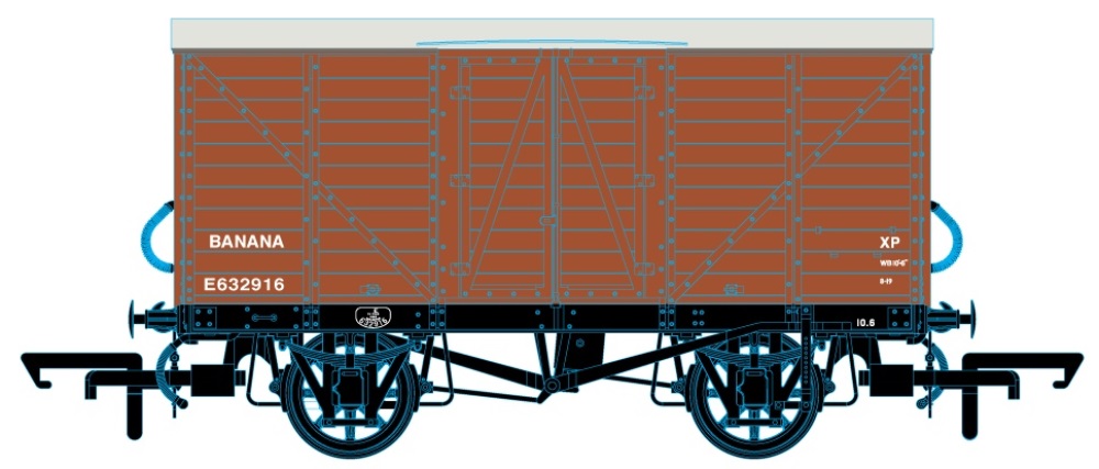 Pre-Order Oxford Rail OR76BAN002C GE Banana Van BR E632916 1:76 (Estimated Release Q3/2025)