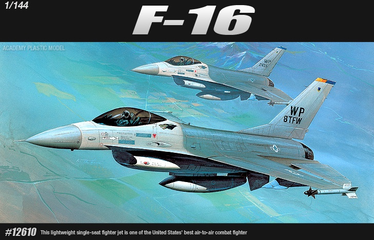 Academy 12610 F-16A/C Fighting Falcon 1:144 Plastic Model Kit