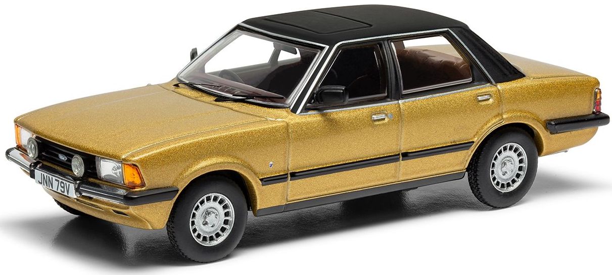 Pre-Order Corgi Vanguards VA15004 Ford Cortina Mk5 2.0 Ghia S, Solar Gold 1:43 (Due Approx Jun 2024)