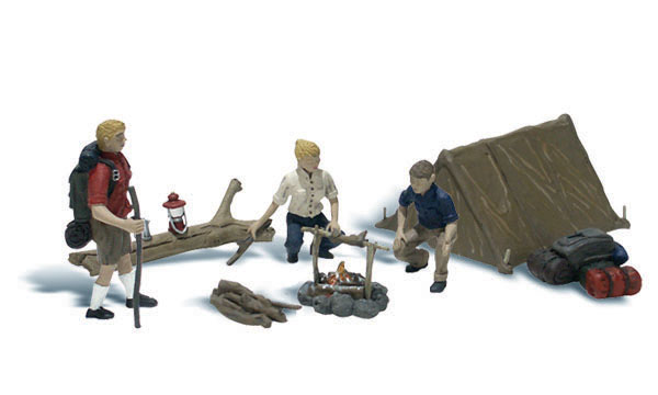 Woodland Scenics A1917 Campers - HO Scale People (Suit Hornby OO Sets)