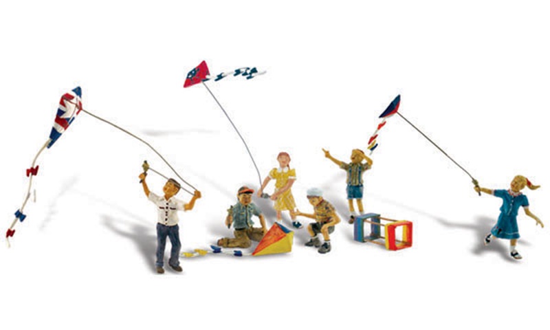 Woodland Scenics A1937 Windy Day Play - HO Scale People (Suit Hornby OO Sets)