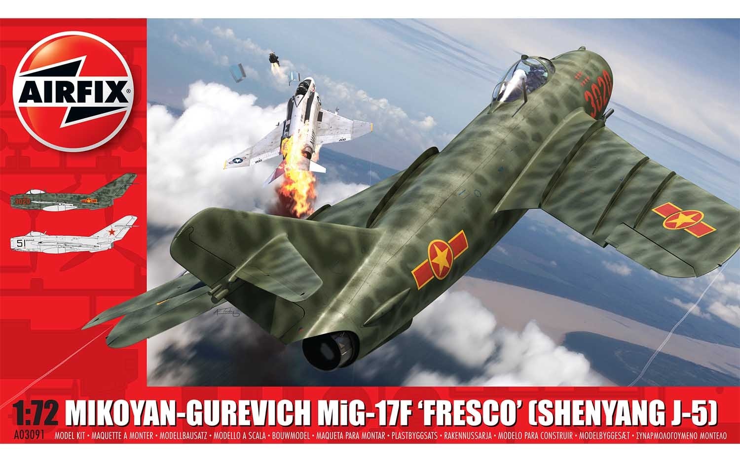 Airfix A03091 Mikoyan-Gurevich MiG-17F Fresco 1:72 Model Kit