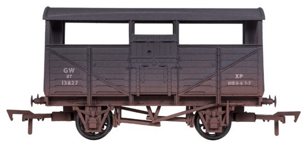 Dapol DA4F-020-046 Cattle Wagon GWR 13827 1:76 Wagon (WEATHERED VERSION)