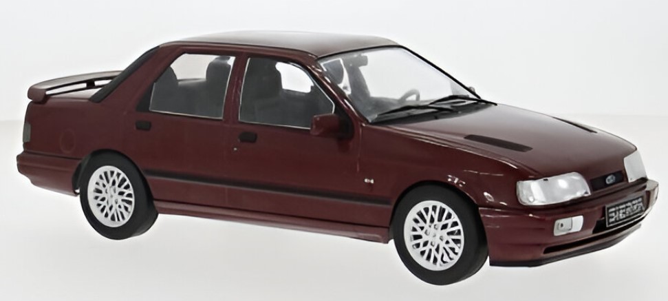 Model Car Group 18354 Ford Sierra Sapphire RS Cosworth 4x4 1992 - Wine Red 1:18 High Detail Model