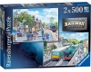 Ravensburger 2x500 Piece Jigsaw Puzzles - Railway Heritage - Corfe and Oakworth Railway Stations - 140619